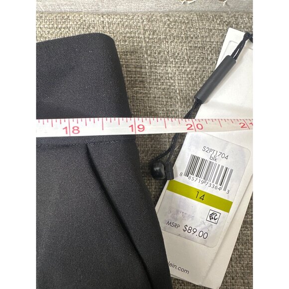 Calvin Klein Womens Classic Fit Black Trousers Pants 14  Relaxed Hip & Thighs - Picture 7 of 9